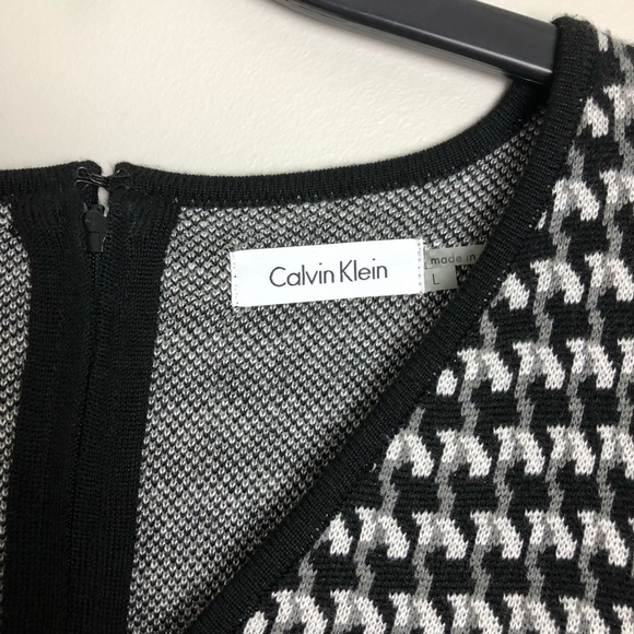 Calvin Klein Houndstooth Dress NWT Sz L - Picture 4 of 5